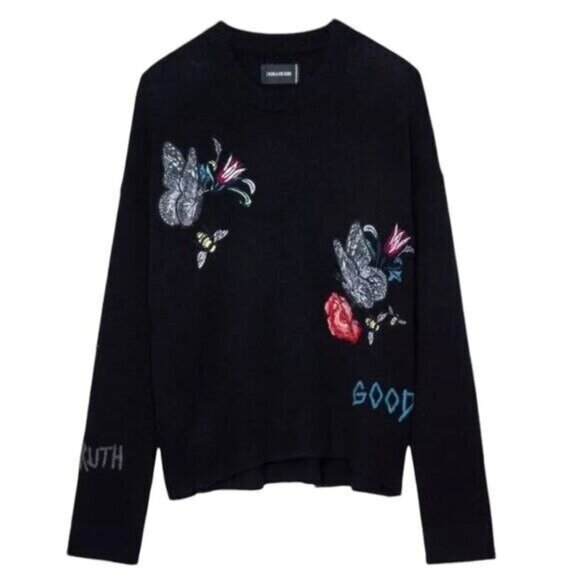 OVERSIZED ZADIG & VOLTAIRE CASHMERE SWEATER SIZE L NEW - Picture 12 of 12